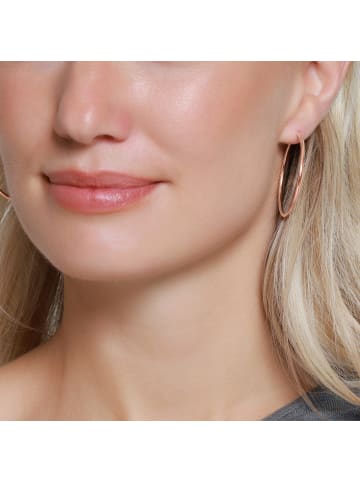 Steel_Art Creolen Damen Elide silberfarben poliert in rosegoldfarben