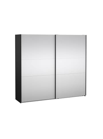 ebuy24 Schiebetürenschrank Como (2-türig) Schwarz 244 x 67 cm