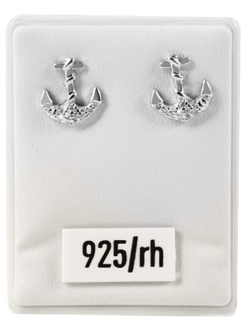 Adeliás Damen Ohrringe – Ohrstecker aus 925 Silber mit Zirkonia in silber
