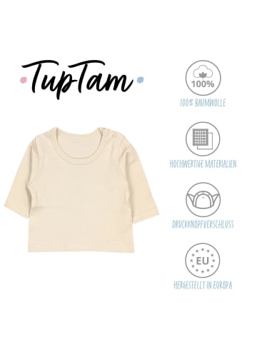 TupTam Baby Jungen Langarmshirt 5er Pack in beige/blau