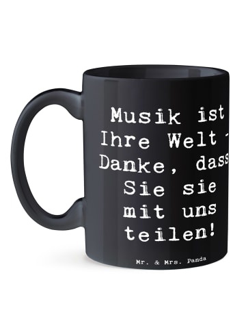 Mr. & Mrs. Panda Keramtiktasse Spruch Musiklehrer Danke mit Spruch in Schwarz
