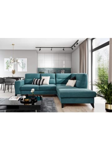 MF Design Cassada Recamiere Rechts in Blau -  (L) 237 x (B) 277 x (H) 100 cm