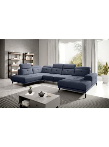 MF Design Brita Recamiere Links in Marineblau -  (L) 205 x (B) 350 x (H) 107 cm