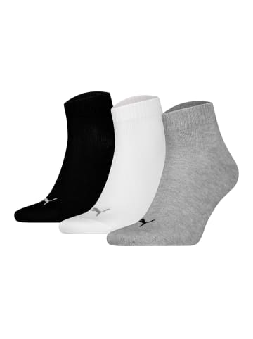 Puma Socken 3er Pack in Grau/Schwarz/Weiß