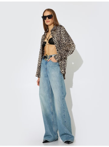 KOTON Shirt in Braun Gemustert