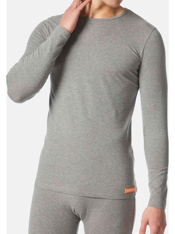 Bruno Banani Unterhemd / Shirt Langarm WARM UP in Grau Melange