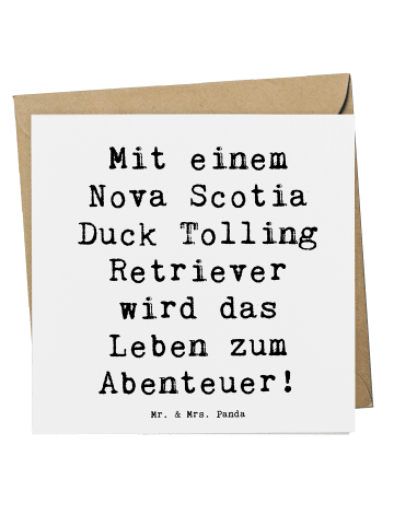 Mr. & Mrs. Panda Deluxe Karte Spruch Nova Scotia Duck Abenteuer ... in Weiß
