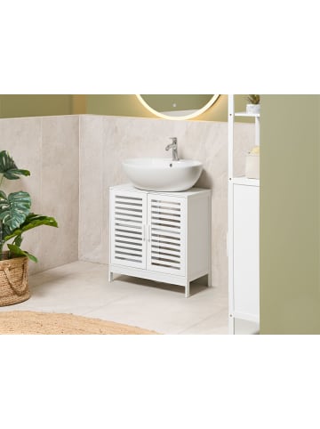 Beliani Badezimmerschrank MISSOULA in Weiß - (W) 60 x (H) 60 x (L) 30 cm