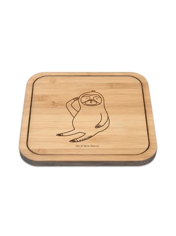 Mr. & Mrs. Panda Glasuntersetzer Faultier Vogel ohne Spruch in Transparent