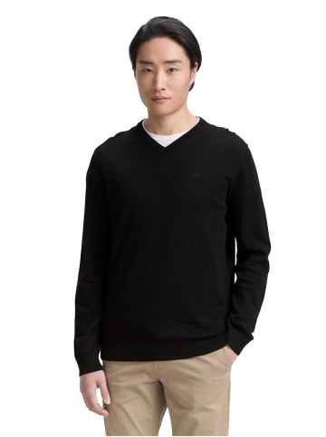Tom Tailor Pullover BASIC V-NECK KNIT in Schwarz