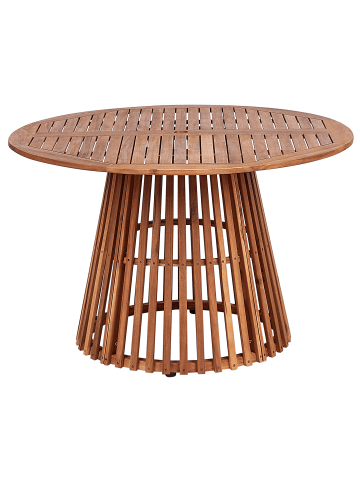 Beliani Runder Tisch AGELLO in Braun - (W) 120 x (H) 74 x (L) 120 cm