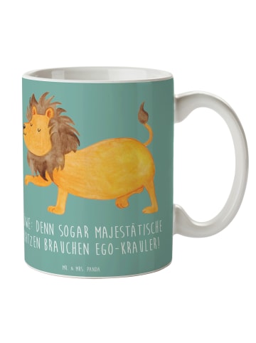 Mr. & Mrs. Panda Tasse Majestätischer Löwe mit Spruch in Meeresbrise