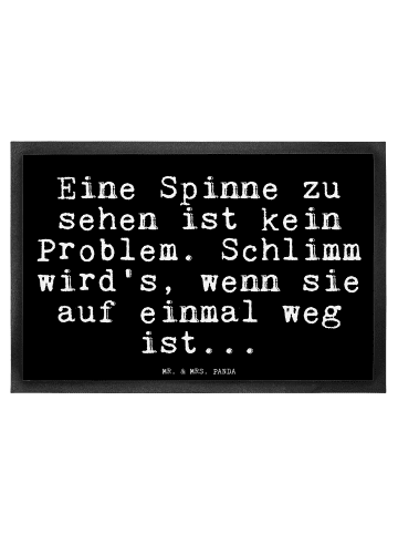Mr. & Mrs. Panda Fußmatte Eine Spinne zu sehen... mit Spruch in Schwarz