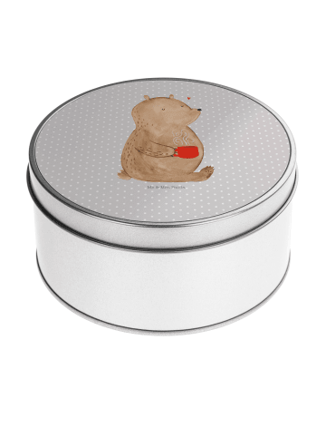 Mr. & Mrs. Panda Aufbewahrungsbox Bär Kaffee ohne Spruch in Grau Pastell