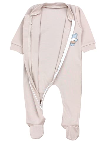 TupTam Baby Unisex Schlafstrampler mit Fuß 3er Pack in beige/weiß