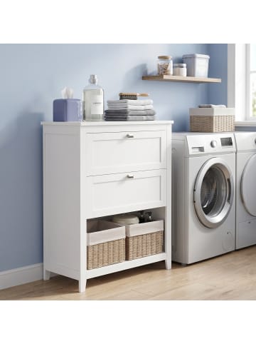 VASAGLE Badschrank in Weiß - (B)60 x (H)80 x (T)30 cm