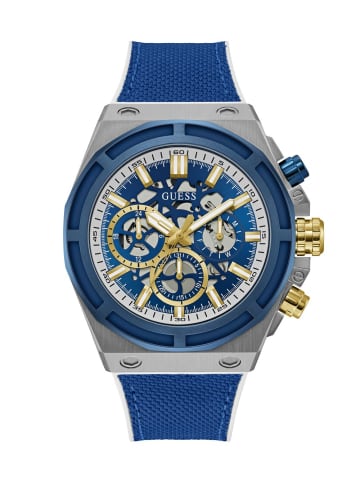 Guess Quarzuhr GW0713G1 in Silber-Blau