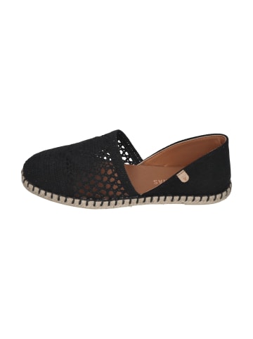Verbenas Espadrilles CARMEN CROCHET LINO in schwarz
