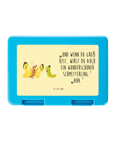 Mr. & Mrs. Panda Bentobox Raupe Schmetterling mit Spruch in Gelb Pastell