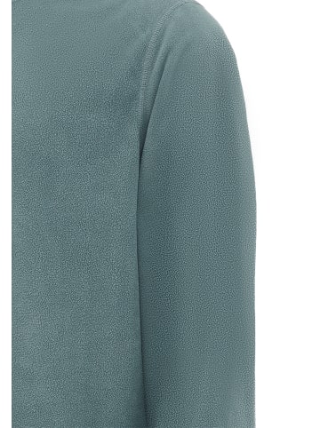 Yuka Fleecepullover in Türkis Grau