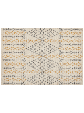 Beliani Kurzflor KADAPA in Beige/Gelb/Schwarz - (W) 160 x (H) 1.4 x (L) 230 cm