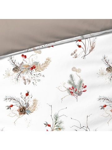 Fleuresse Velvet-Flanell Wendebettwäsche in braun-wollweiß