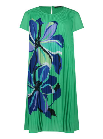 Betty Barclay Plisseekleid kurzarm in Green/Cream