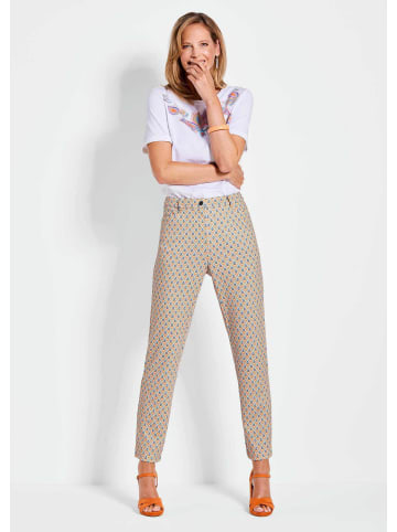 GOLDNER Elegante Hose LOUISA mit Muster in bunt / gemustert
