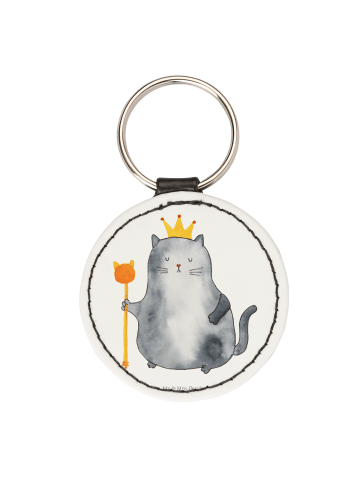 Mr. & Mrs. Panda Anhänger Katze König ohne Spruch in Weiß