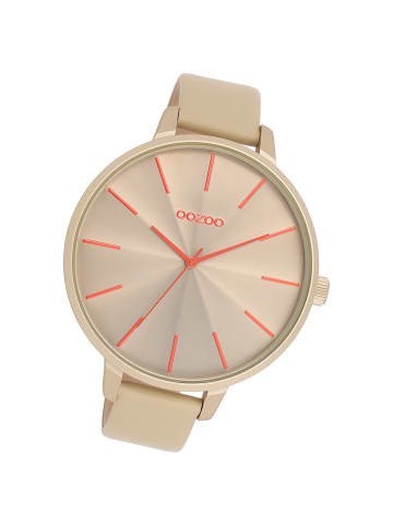 Oozoo Analog-Armbanduhr Oozoo Timepieces hellgrau extra groß (ca. 48mm)