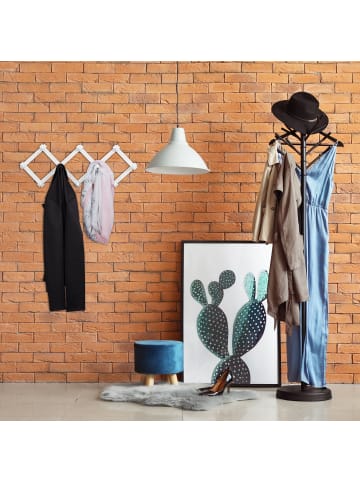 relaxdays 5 x Wandgarderobe in Weiß