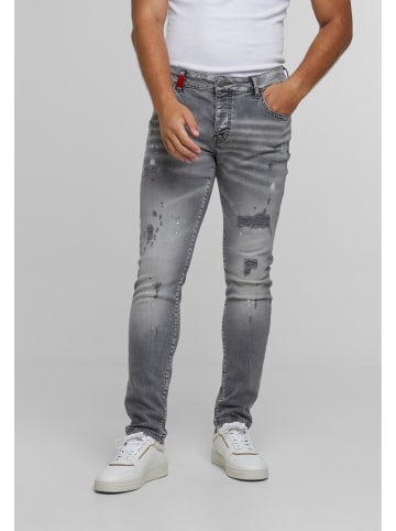 2Y Premium 2Y Premium JULIO RIPPED SLIM FIT JEANS in grey