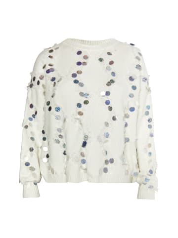 IZIA Damen Pullover in Wollweiss