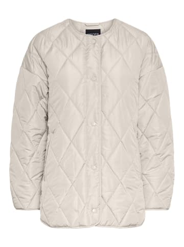 Pieces Steppjacke in Silver Gray