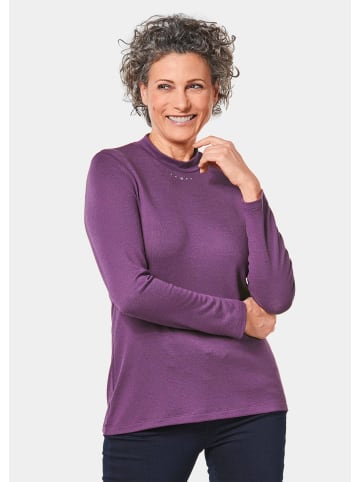 GOLDNER Strickshirt in pflaumenviolett
