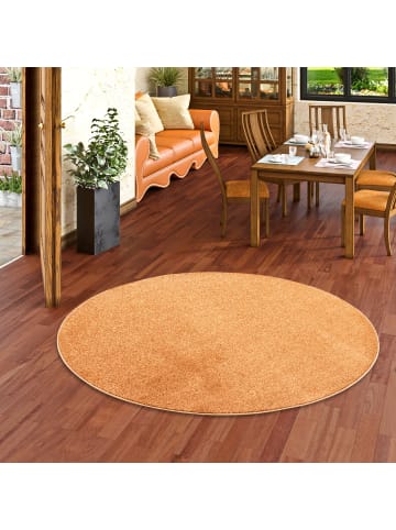 Snapstyle Hochflor-Teppich Luna Rund in orange