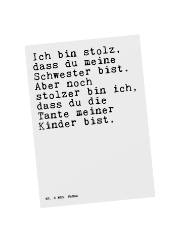 Mr. & Mrs. Panda Grußkarte Ich bin stolz, dass... mit Spruch in Weiß