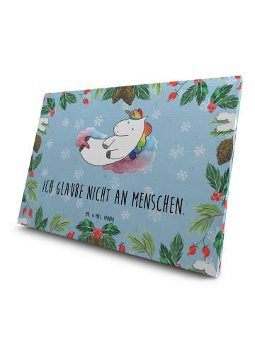 Mr. & Mrs. Panda Tee Adventskalender Einhorn Wolke 7 mit Spruch in Eisblau