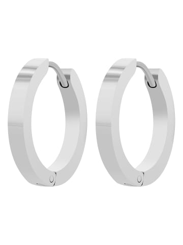 Adeliás Damen Ohrringe – Creole aus Edelstahl in silber