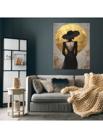WALLARENA Leinwandbild Frau in Golden