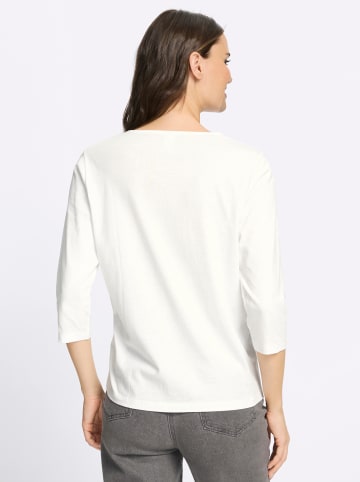 Sieh an! 3/4-Arm-Shirt in weiß-orange