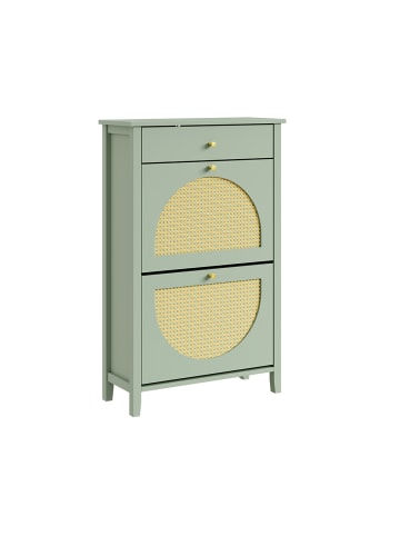 SoBuy Schuhschrank in Salbeigrün - (W) 25 x (H) 97 x (L) 62 cm