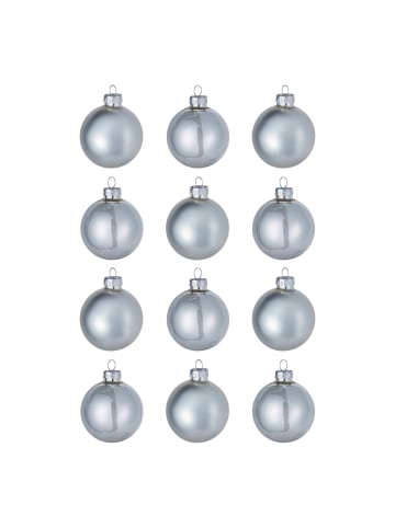 Butlers Weihnachtskugel HANG ON 12er-Set in Silber