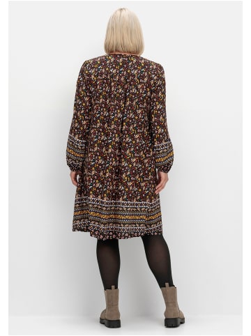 sheego Hängerchen-Kleid in braun gemustert