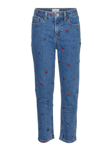 Vero Moda Girl Mom Jeans in Medium Blue Denim