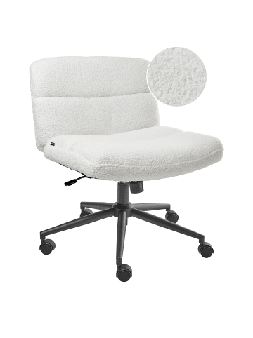 Beliani Bürostuhl CATLIN in Weiß/Schwarz - (W) 64 x (H) 80 x (L) 68 cm