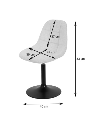 MCW 2er-Set Esszimmerstuhl A60, Dunkelgrau