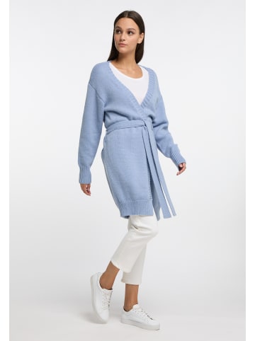 RISA Damen Strick Long Cardigan in Blau