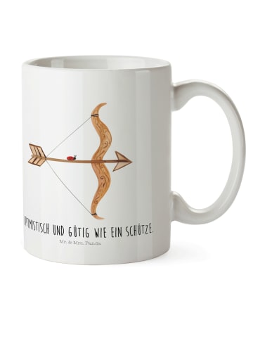 Mr. & Mrs. Panda Kindertasse Sternzeichen Schütze mit Spruch in Weiß