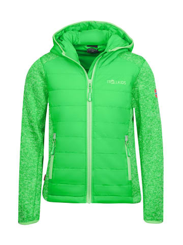 Trollkids hybride Fleece-Jacke "Skabu" in Hellgrün